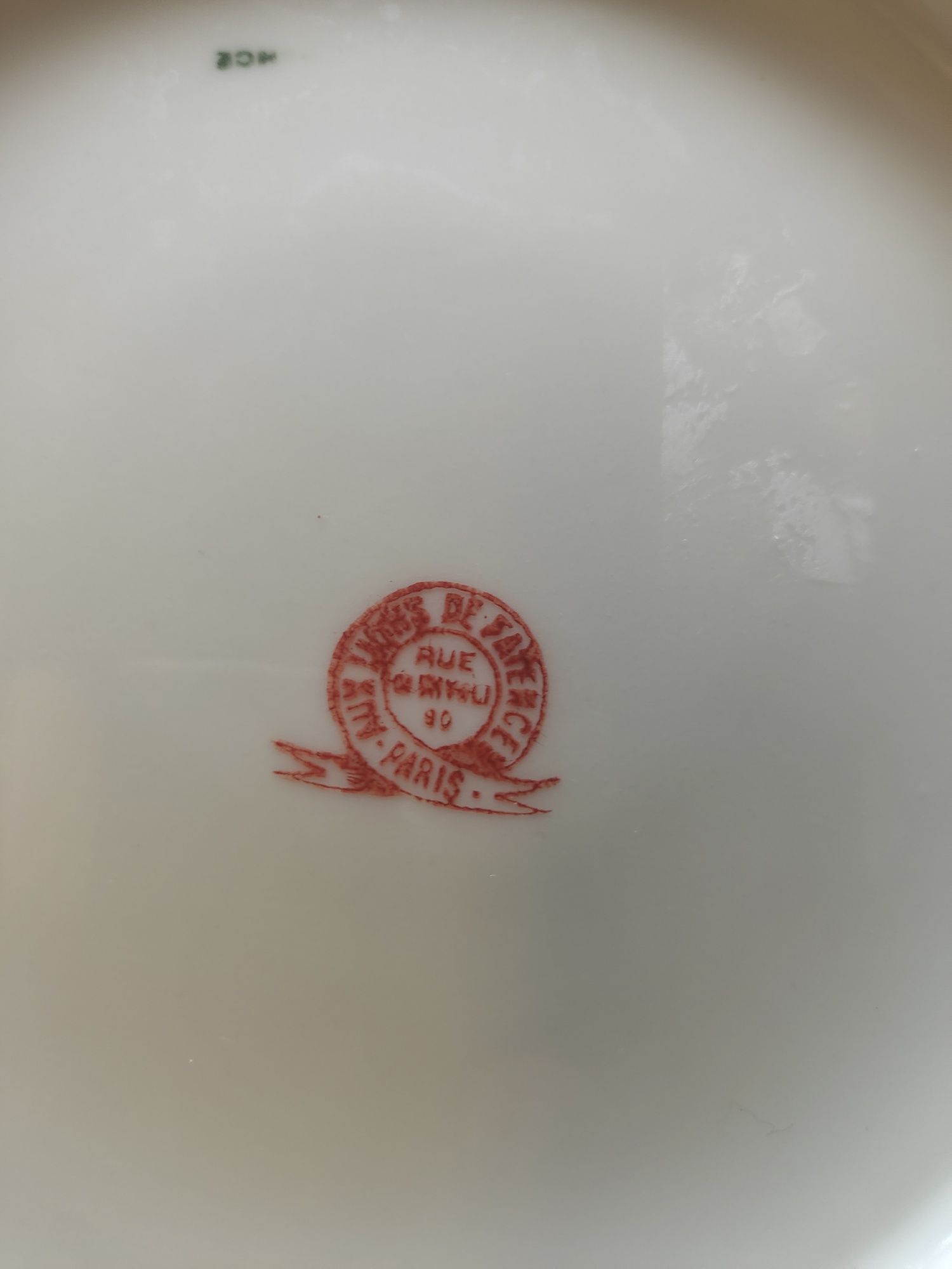 Zestaw obiadowy, ceramika francuska, Aux Lions De Faience
