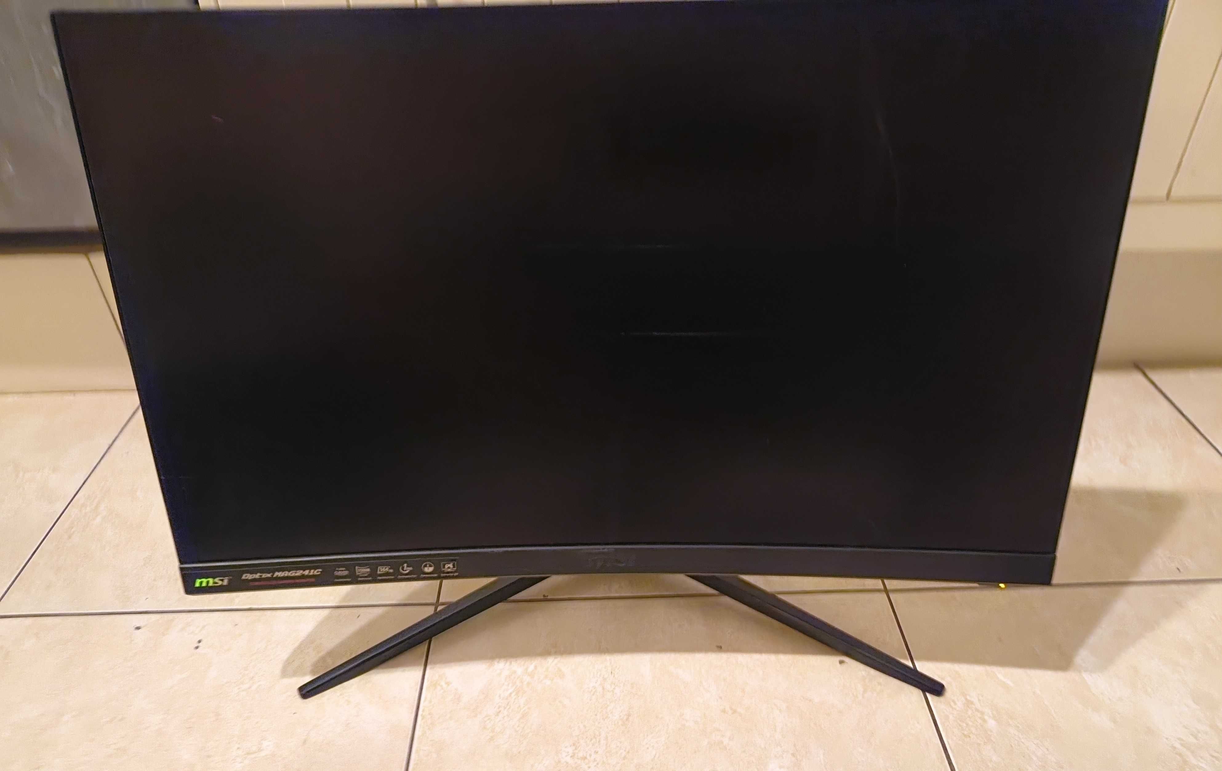 Monitor MSI Optix MAG241C uszkodzony