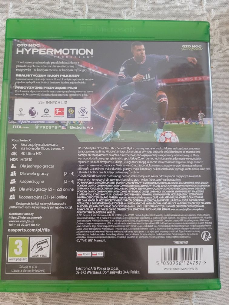 Gra Fifa x box series x 2022 nowa