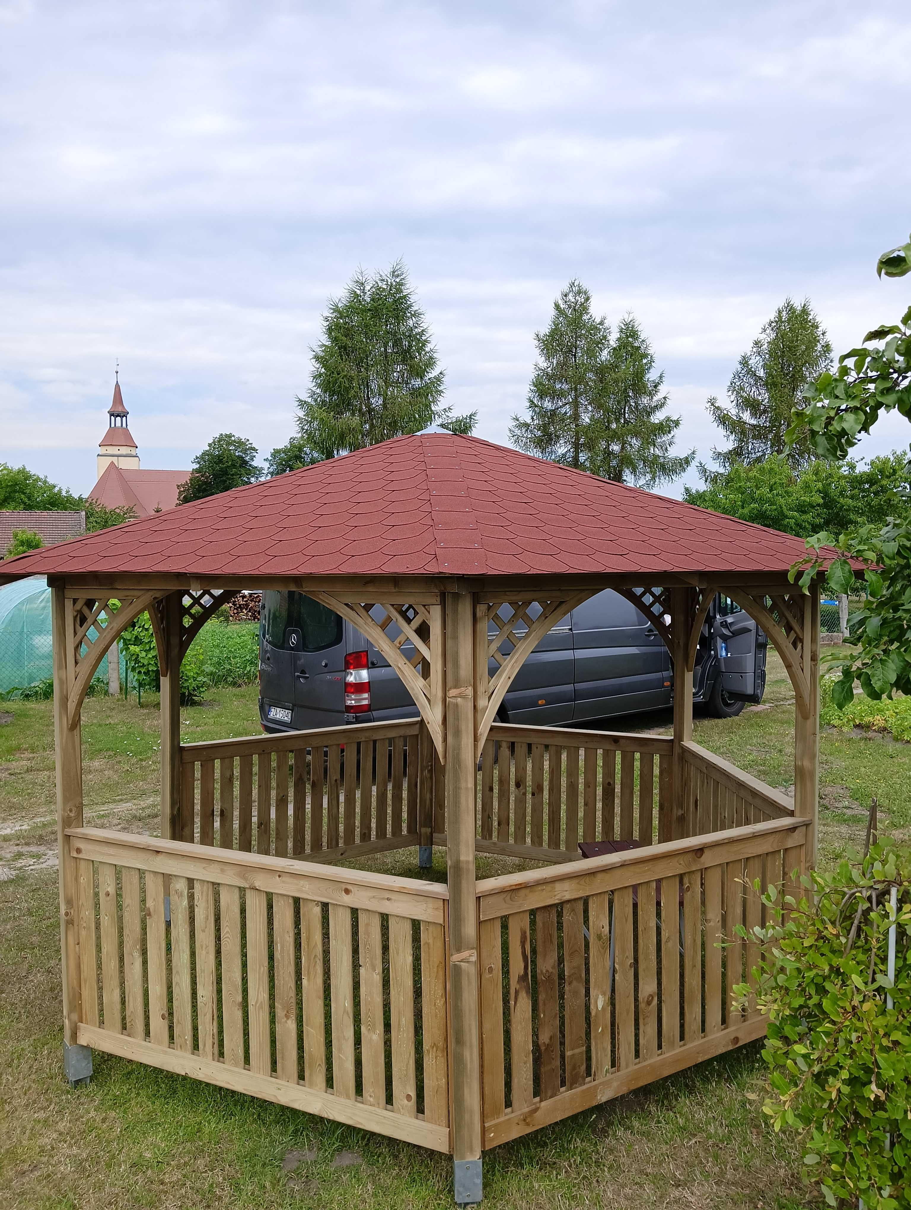 ALTANKA Ogrodowa NOWA Sześciokątna z DREWNA pergola PAWILON wiata