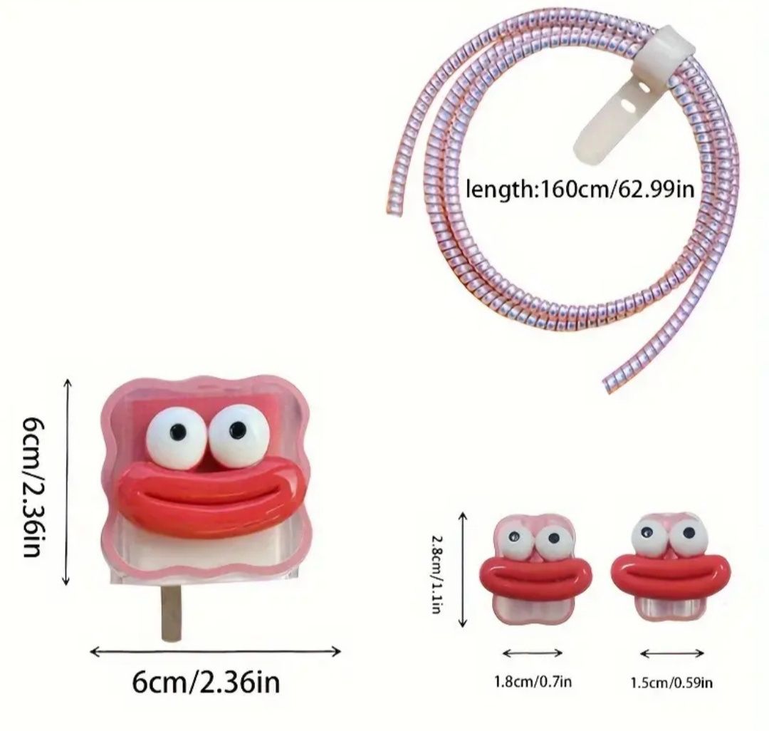 Zabawne etui na ładowarkę i kabel
