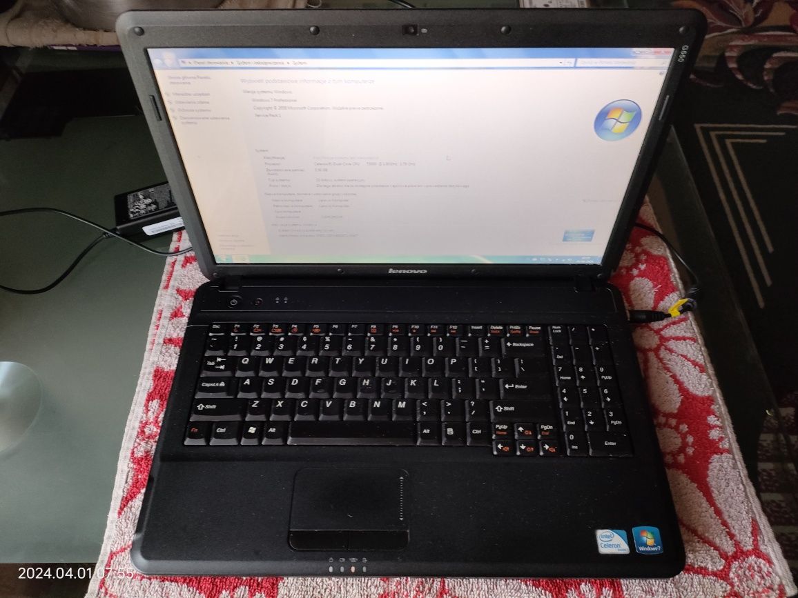 Sprawny Laptop do Internetu i YouTube Lenovo G550 NOWY Dysk SSD 120GB