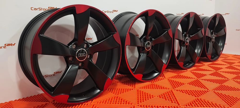 Jantes Look Audi Rotor 19 x 8.5 et 45 5x112 Preto e vermelho
