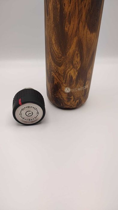 Garrafa térmica inox 750 inox wood Les artistes
