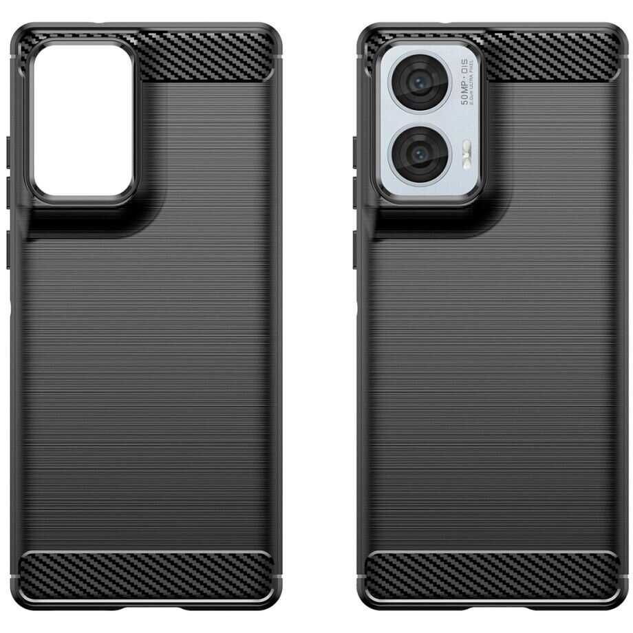 Противоударный чехол бампер для Motorola Edge 50 Fusion карбон 2 цвета