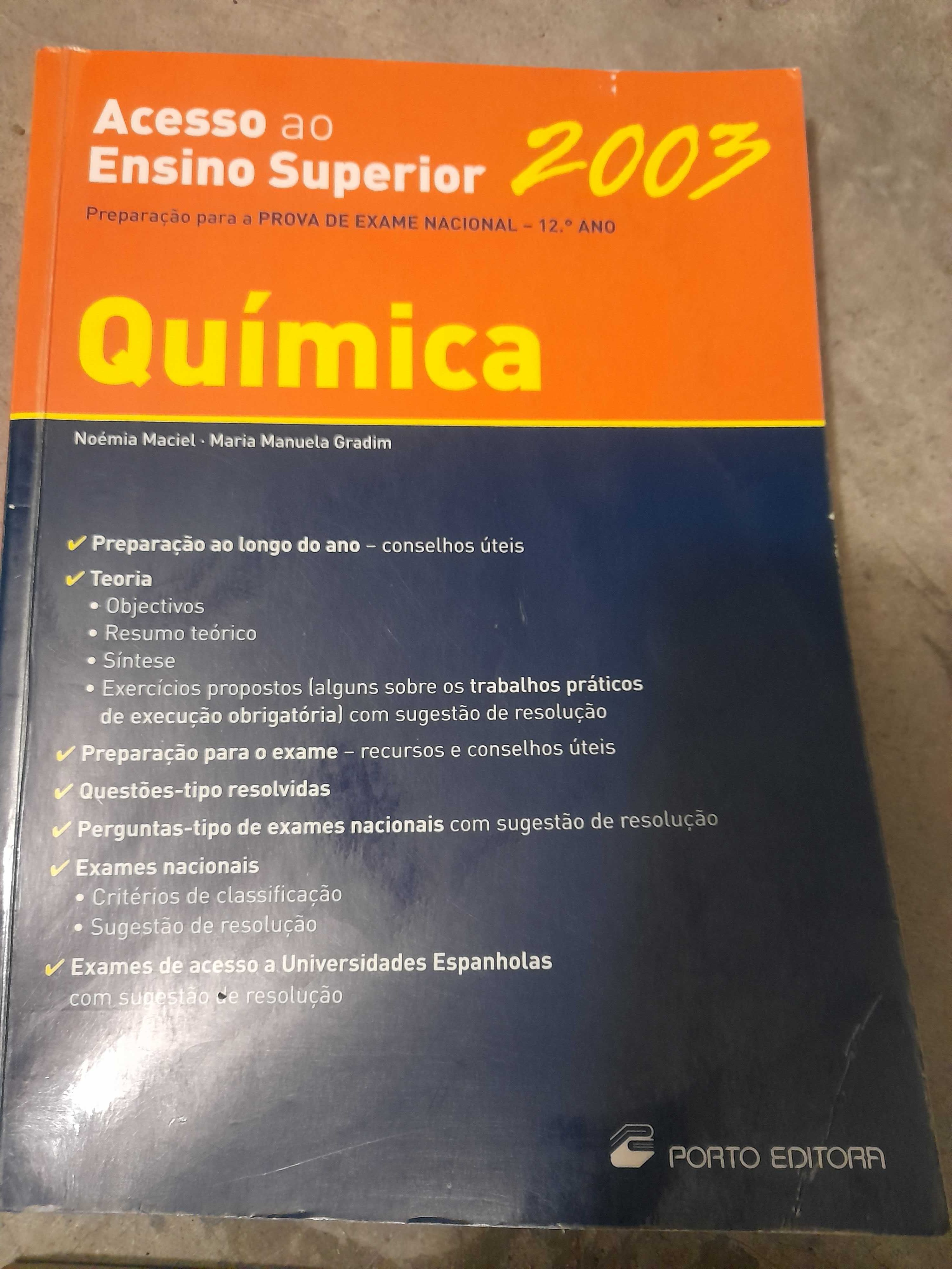 Guias de estudo/ Exames Química, biologia, matemática