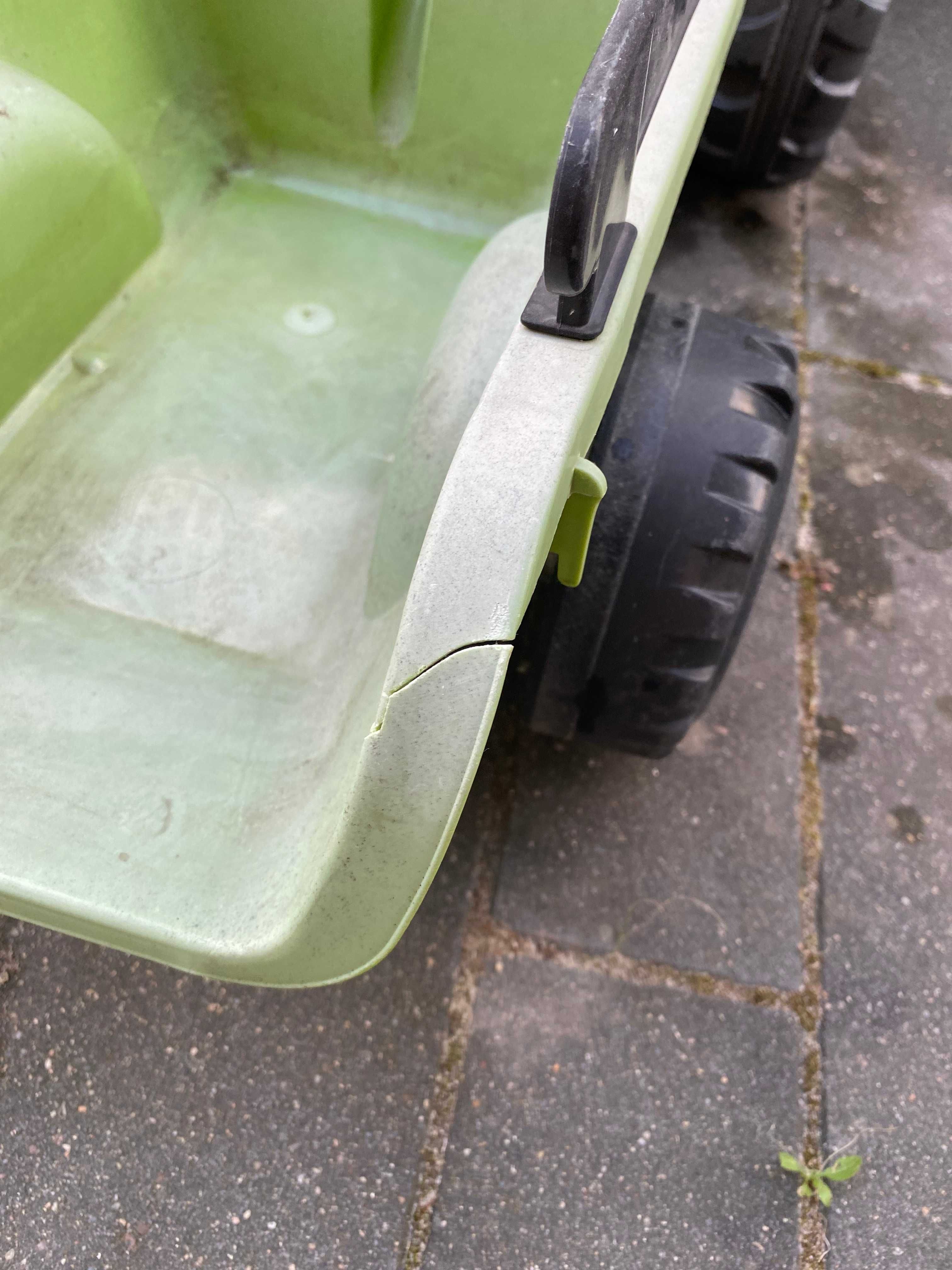 Falk Claas traktor na pedały z łyżką i przyczepką