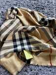 KARMEL CAMEL. Burberry chusta szal w kratę | kaszmirowa 180x70
