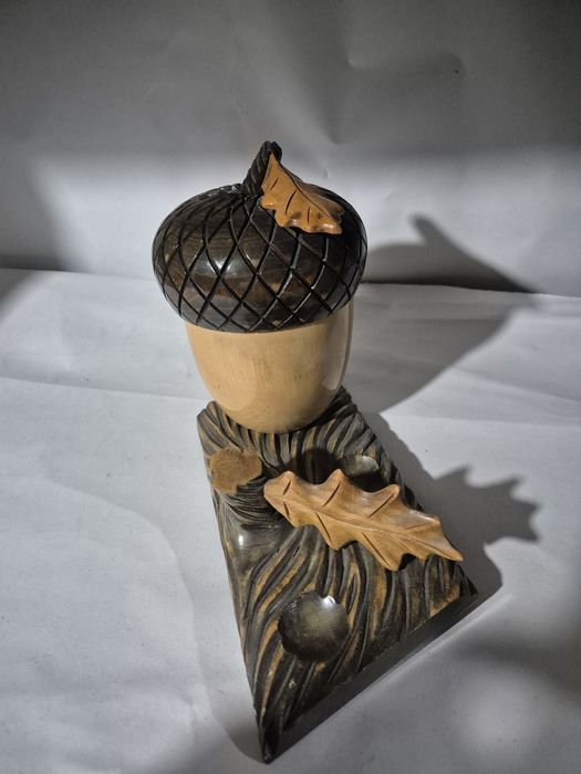 Stojak na fajki ,stojak na fajke żołądź ,antyk , antique pipe holder
