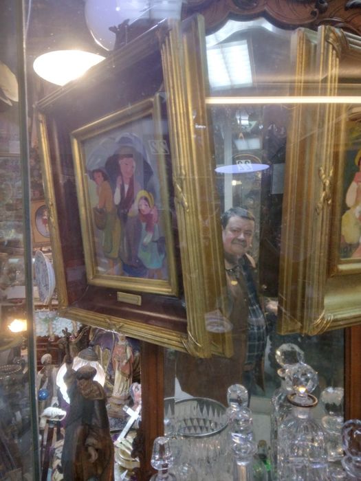 Garrafa  de cristal  lapidado  com gargalo em prata