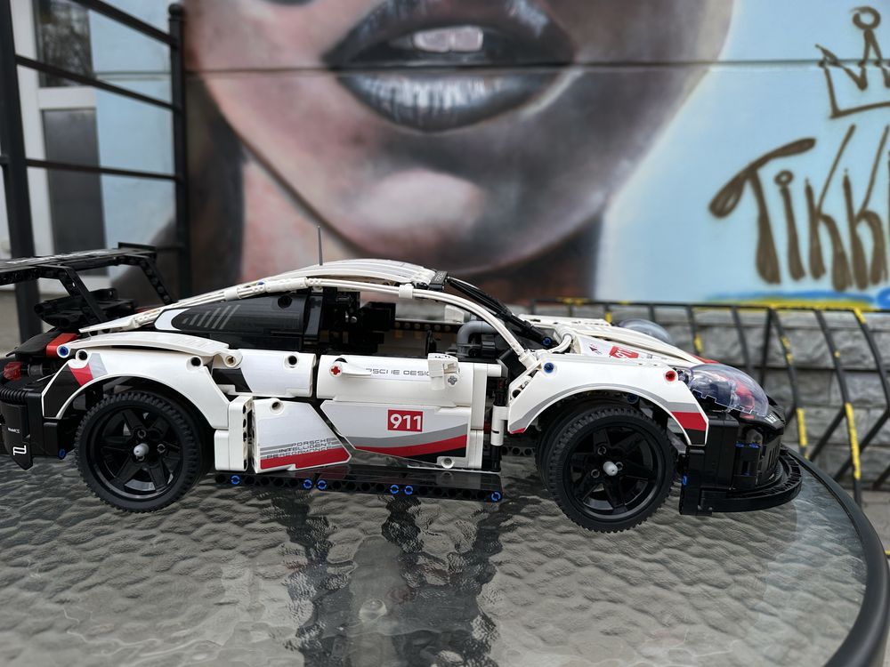 Машинка лего/ Porsche 911 RSR Technic 42096 Logo 1в1 1580д