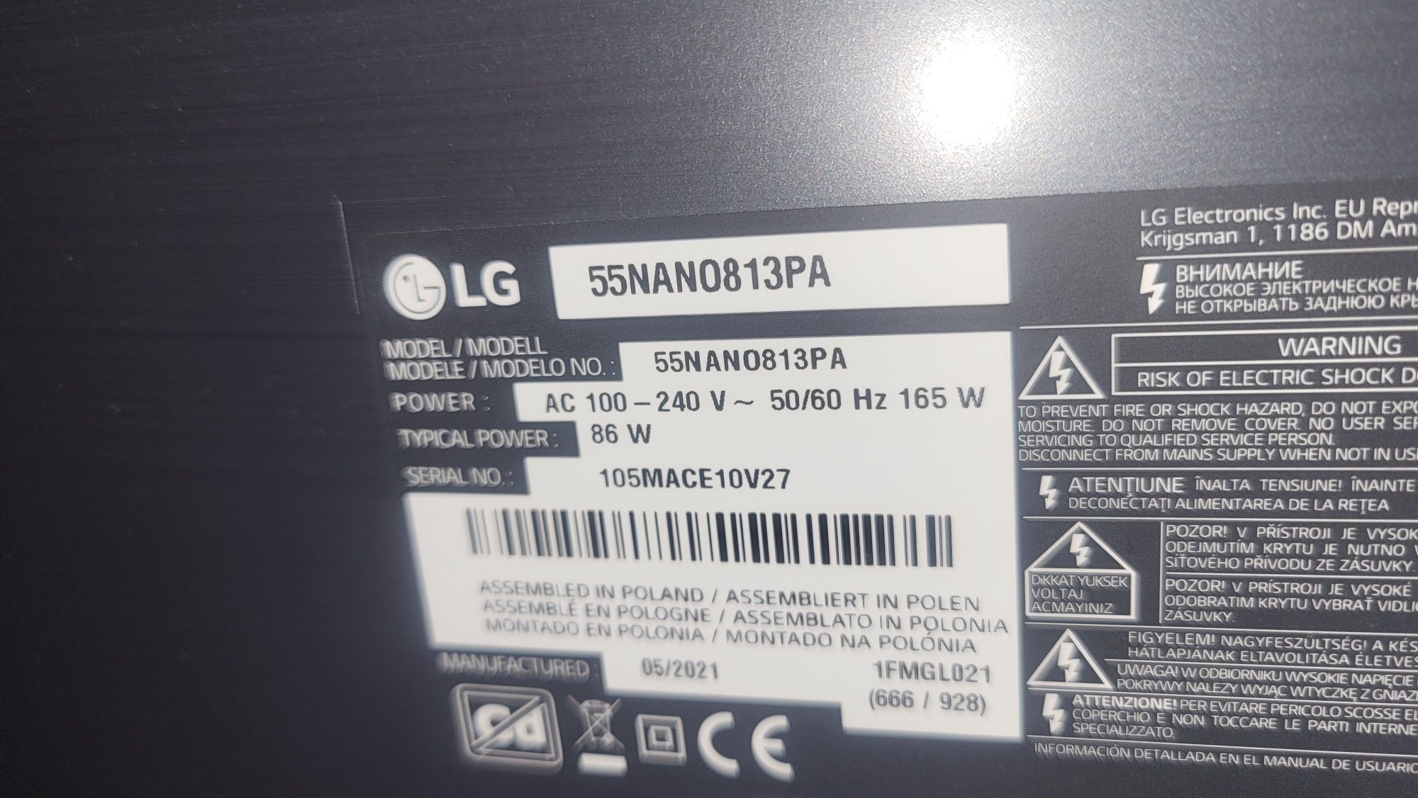 Telewizor LG 55NANO813PA 55" LED 4K WebOS