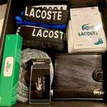 Zestaw Lacoste "L" pasek portfel skarpetki bokserki perfumy