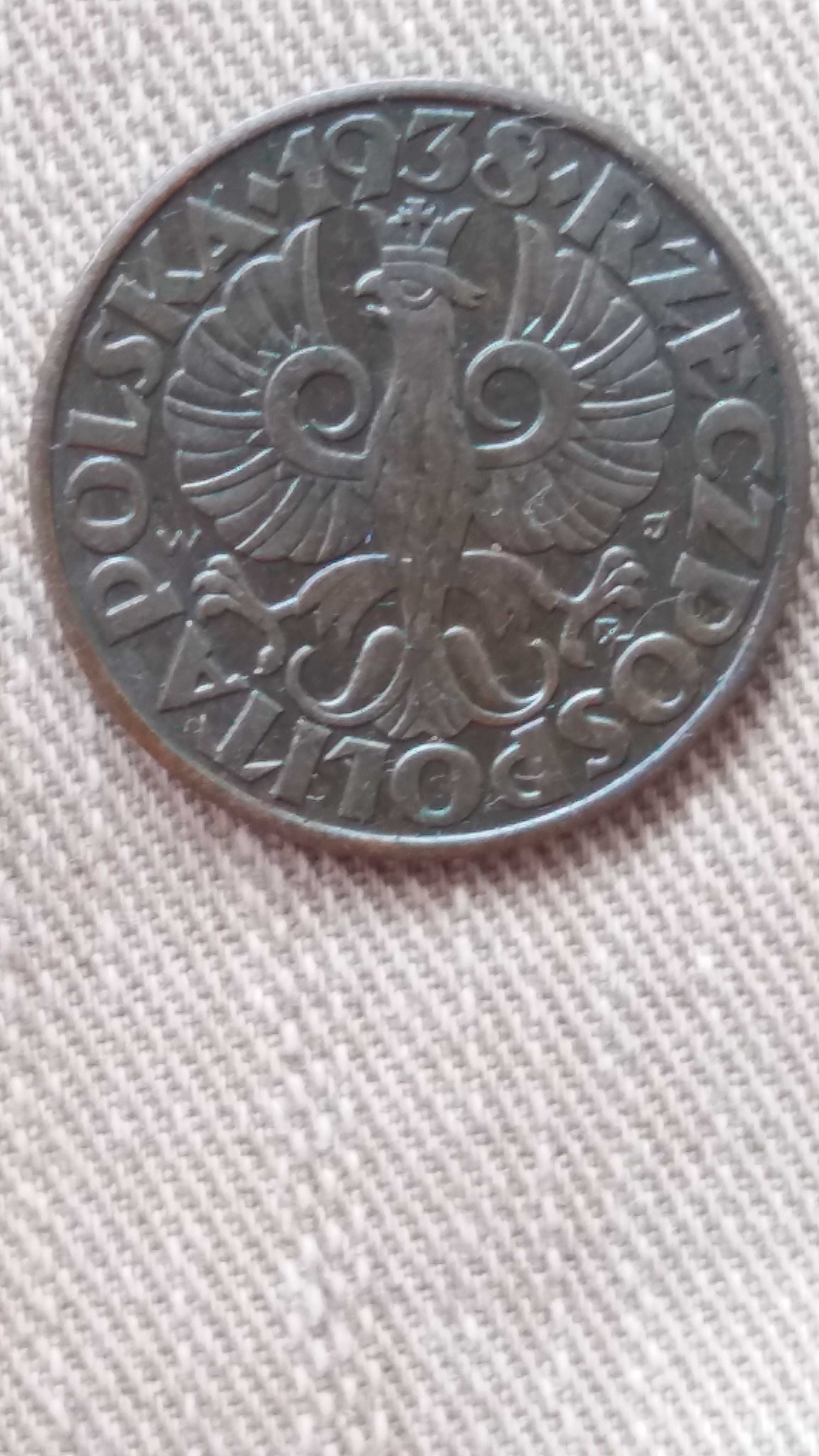 DS M079 stara moneta 5 gr groszy 1938 Polska starocie wyprzedaż