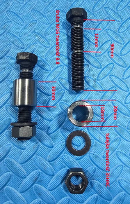 łapa ząb głębosz - śruba zrywalna tulejka cały kpl