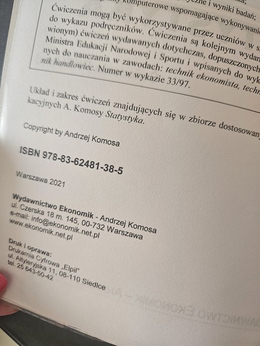 Statystyka Ćwiczenia,  materiały edukacyjne, mat. Dla nauczycielaAndr