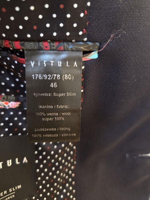 Garnitur młodzieżowy na studniówkę maturę Vistula super slim 46