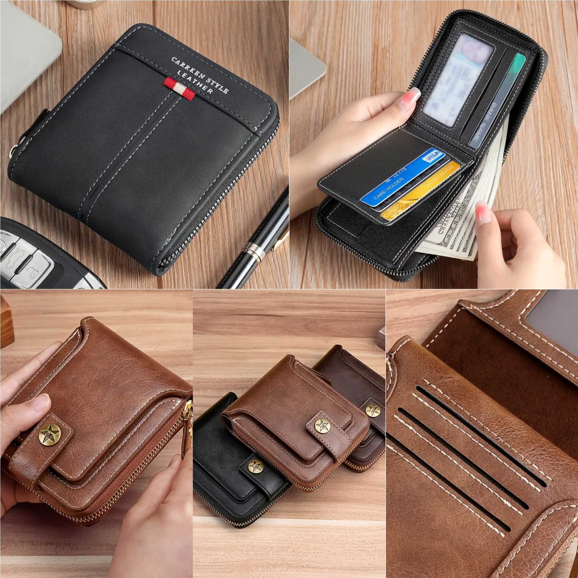 Carteiras de bolso em pele, para homem. Novas.