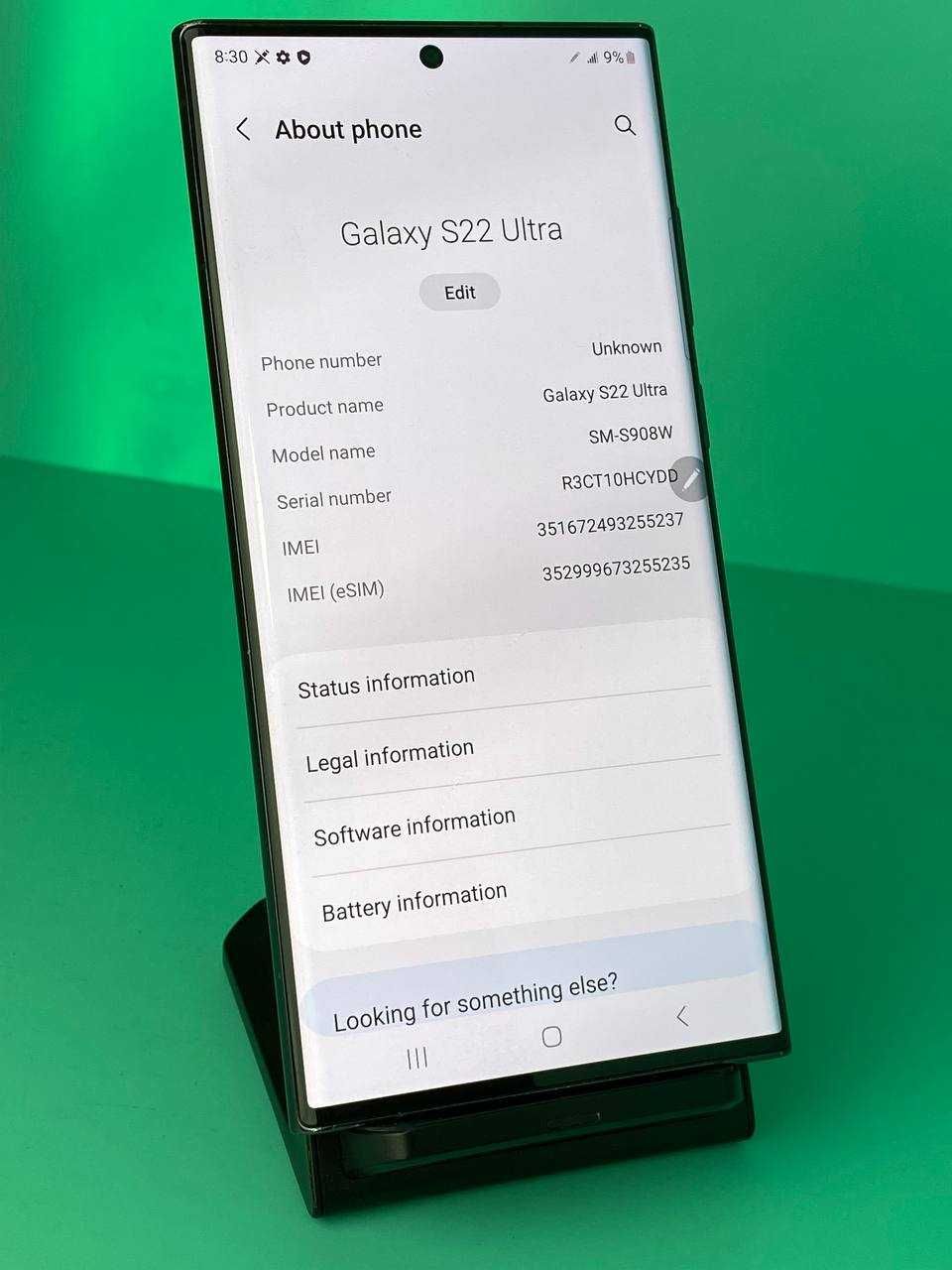 Смартфон Samsung Galaxy S22 Ultra 8/128GB Phantom Black (5237)