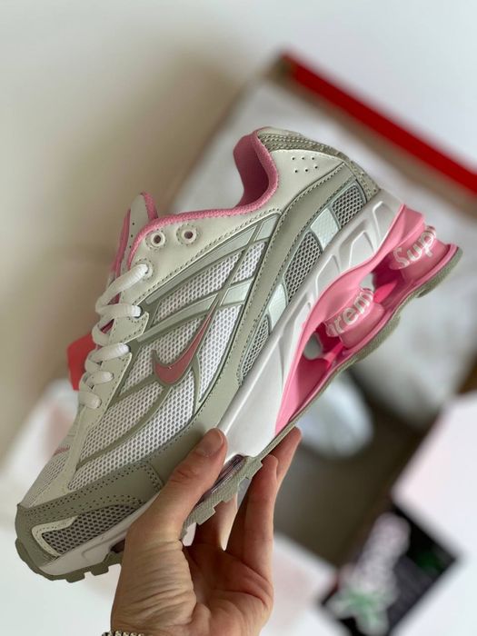 АКЦІЯ! Кросівки Nike Shox Ride 2 SP x Supreme White/Grey /Pink | 37-40