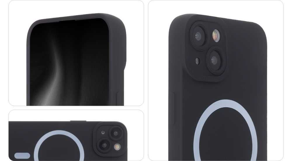 Plecki, Etui Silicon Soft Mag MagSafe do Apple Iphone 16 kolor: czarny