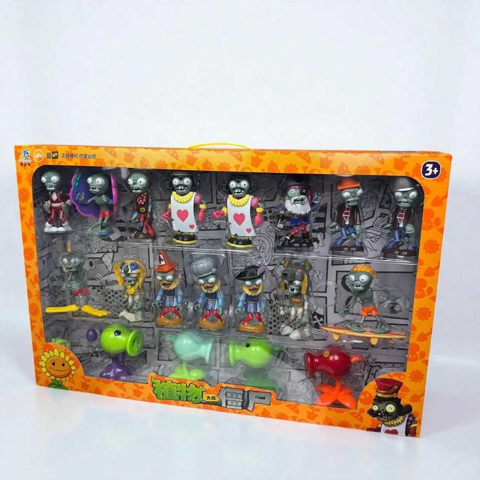 Величезний дитячий набір фігурок рослини проти Зомбі у великій коробці