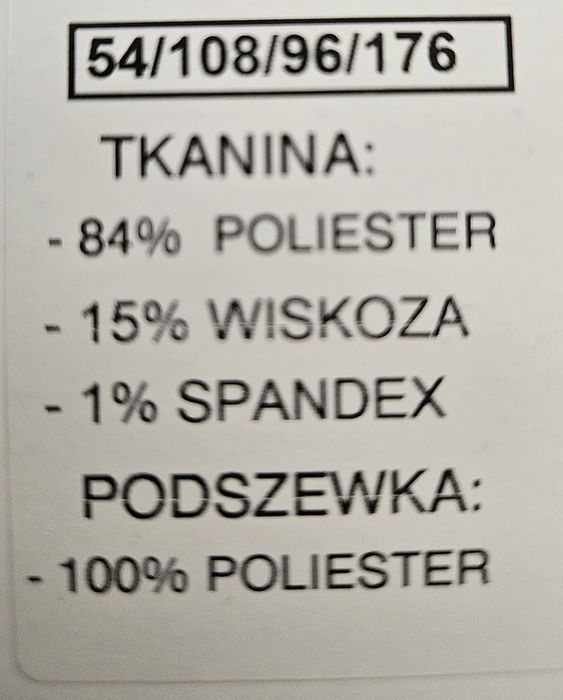 Garnitur męski niebieski 54/96/176