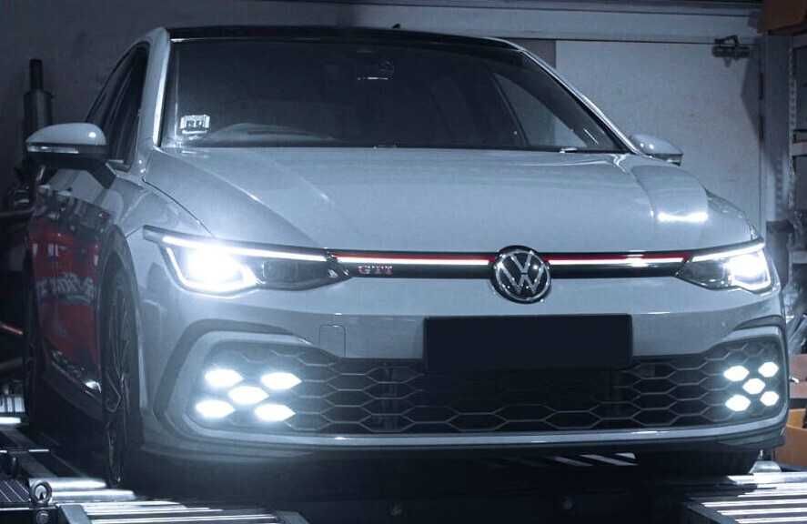 2 suportes para faróis de nevoeiro LED para VW Golf 8 GTI GTD GTE