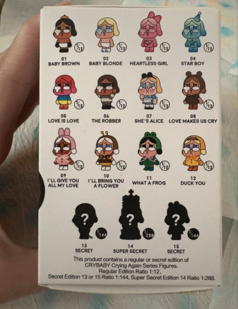 Cry baby blindbox crying baby robber popmart labubu