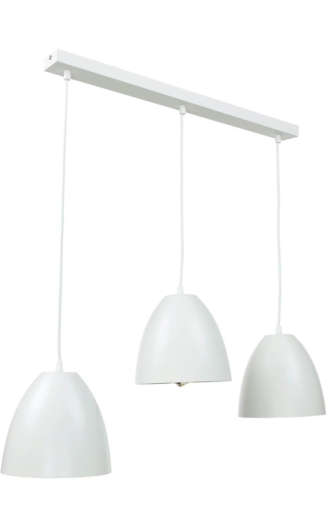 Lampa wisząca w stylu retro, biała