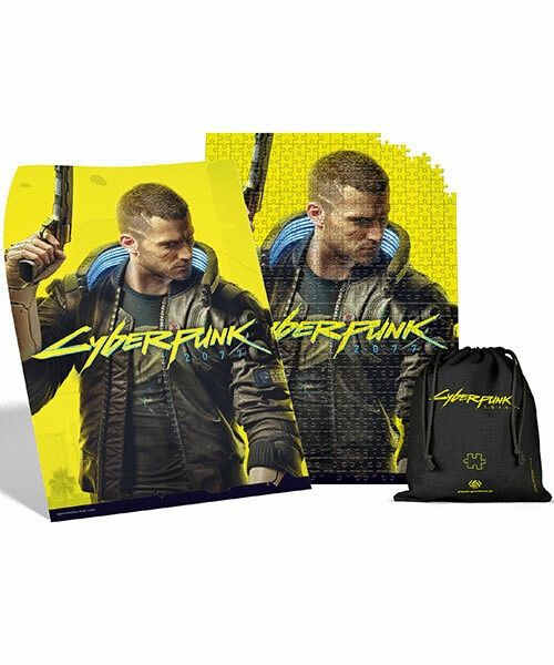 Puzzle Cyberpunk 2077 z plakatem i torbą nowe w folia