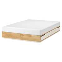 MANDAL Rama łóżka z szufladami, brzoza/biały 140x202cm 302.804.81
