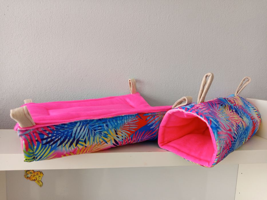 Nowy zestaw dla gryzoni hamak, tunel - handmade