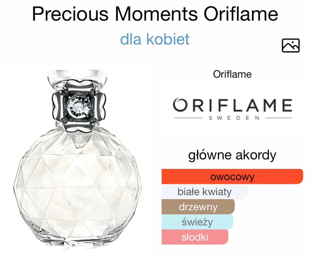 Unikat perfumy Oriflame Precious Moments