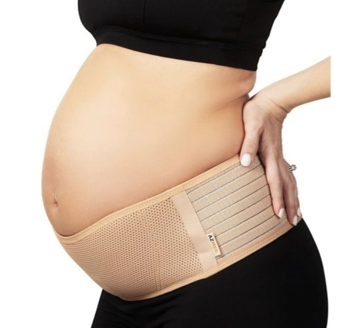 Pas ciążowy Azmed beżowy jeden rozmiar
