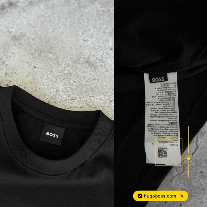 Футболка BOSS Black premium з qr-code та бірками i57/7437
