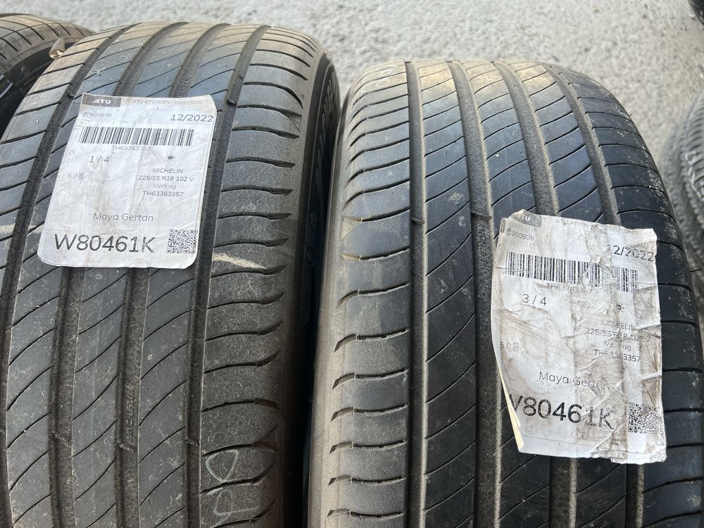 Opony letnie 8szt.225-55R18 Michelin, Continental.B.ladne 150 zl