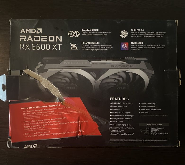 MSI Radeon RX 6600 MECH 2X 8G