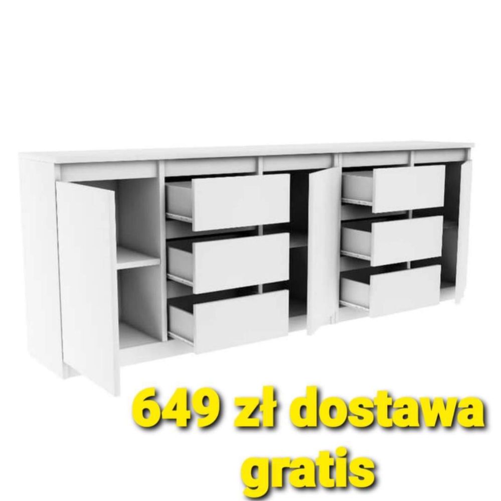 Komoda Duża Do Salonu Sypialni Różne Kolory