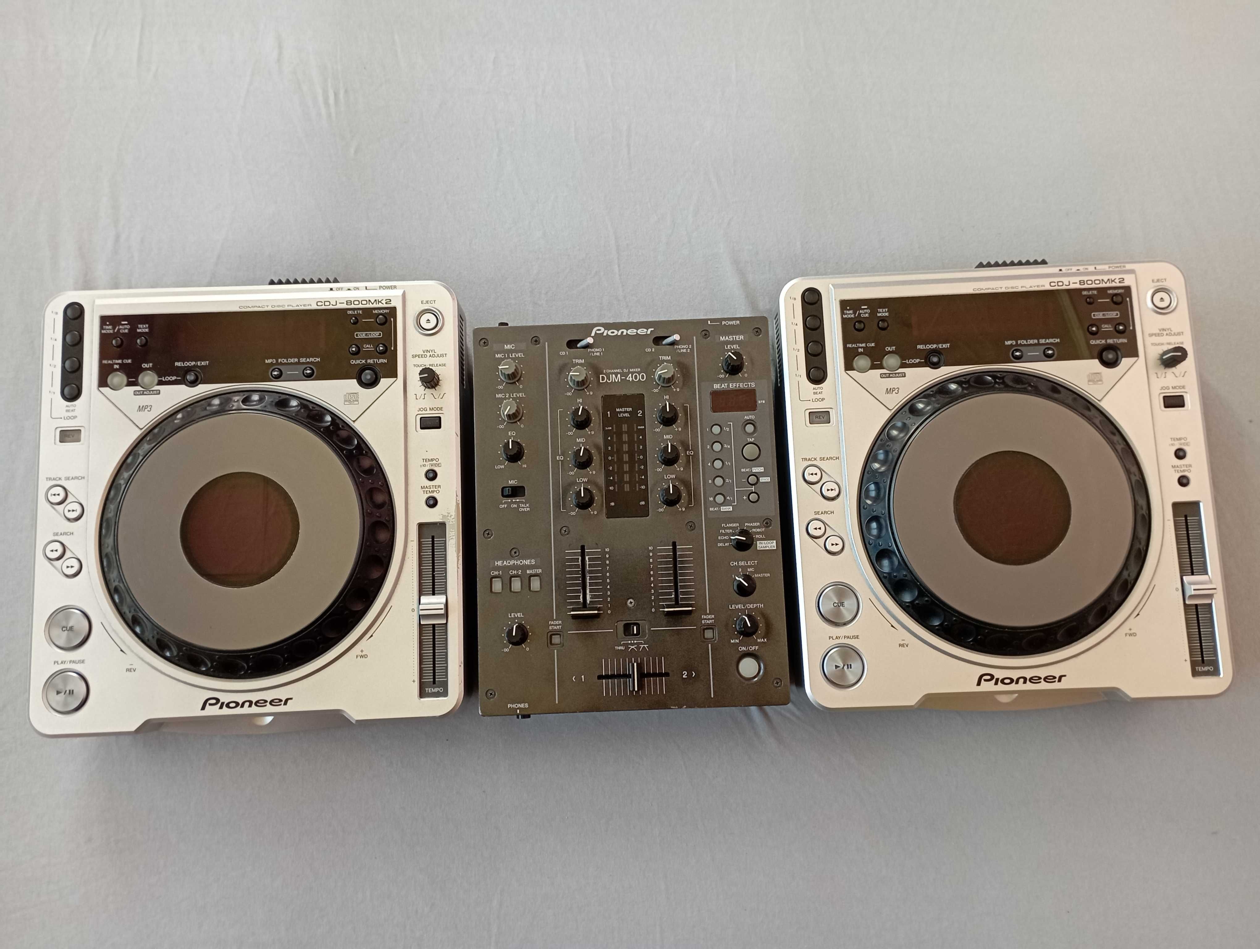 Konsola Dj Djska Pioneer DJM 400 2 x CDJ 800 mk2 Case Mp3