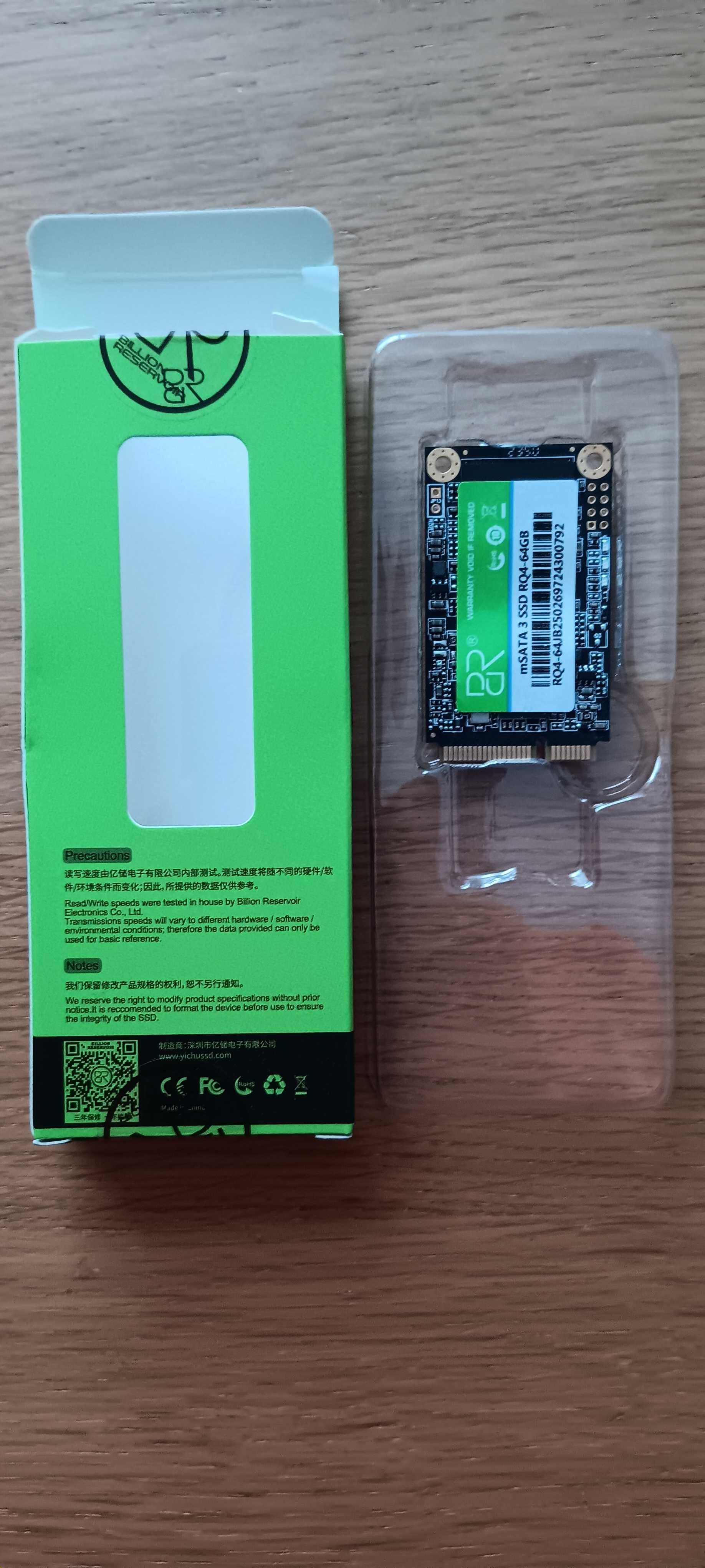 Mini PCI-E M-Sata SATA3 64Gb + Adaptador M2 MSATA to SSD SATA3