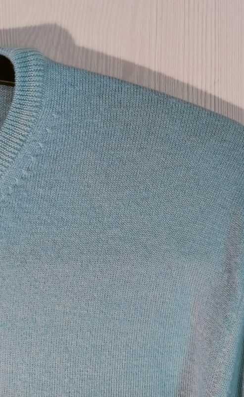 L 40 oversize wełniany sweter 100% wełna wiosna old money classy tall