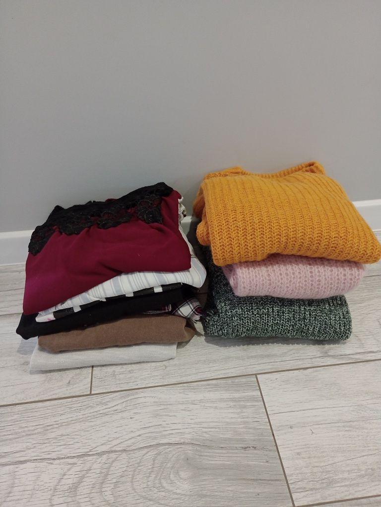 Zestaw swetry, bluzki 10szt H&m, Beloved, c&a