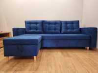 Kanapa / Sofa Allmeblo Vido 215x90 cm welur MANILA z funkcją spania