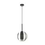 Lampa wisząca żyrandol Eglo Tindari 97633 1X60W E27 Czarna/Chrom