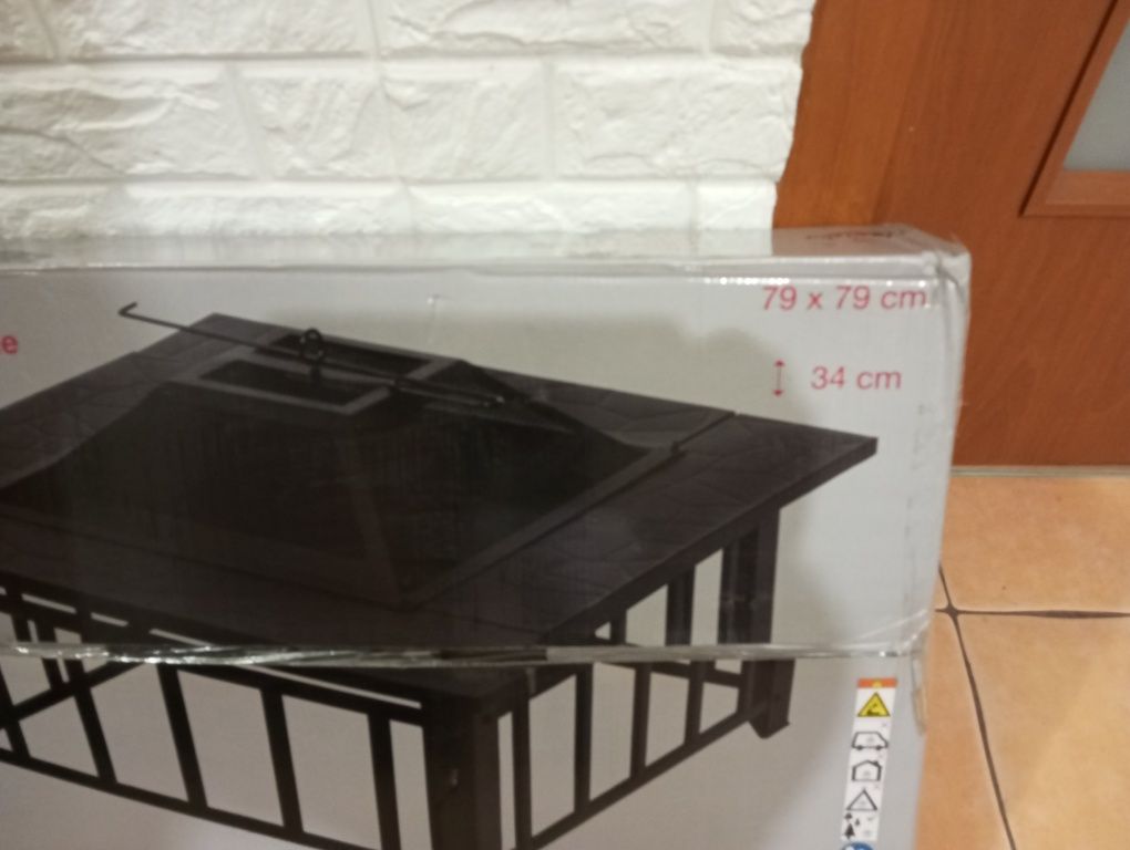 Palenisko ogrodowe ognisko grill 79x79 wys 34 cm.