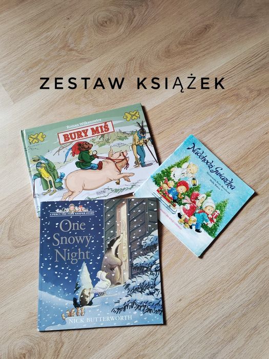 Zestaw książek dla dzieci Nadchodzi gwiazdka, Bury miś, one snow night