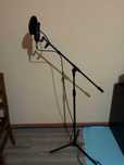 Microfone Condensador, Popfilter, Cabo XLR e Suporte tripé