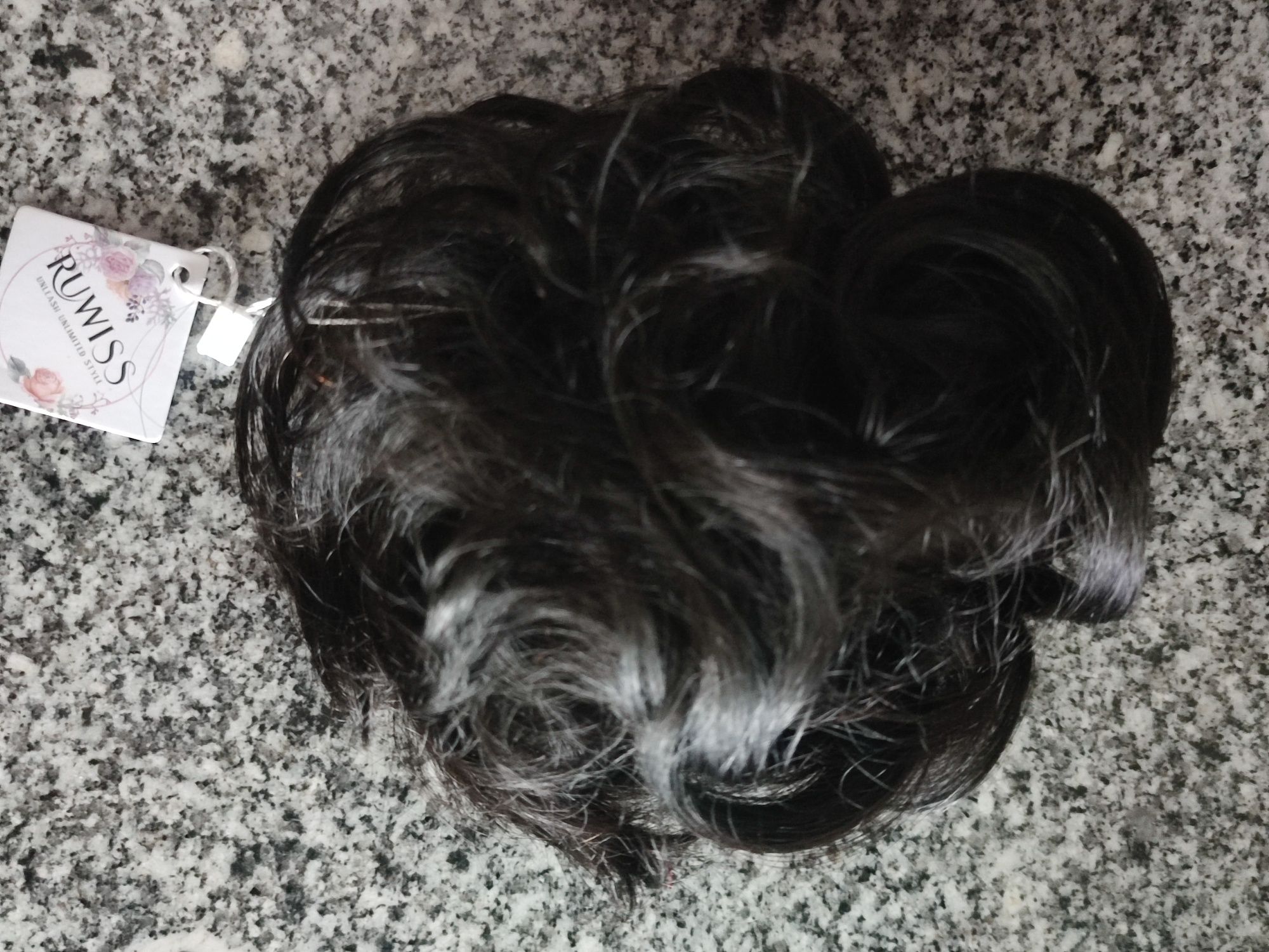 aplique de cabelo humano preto natural  para penteados