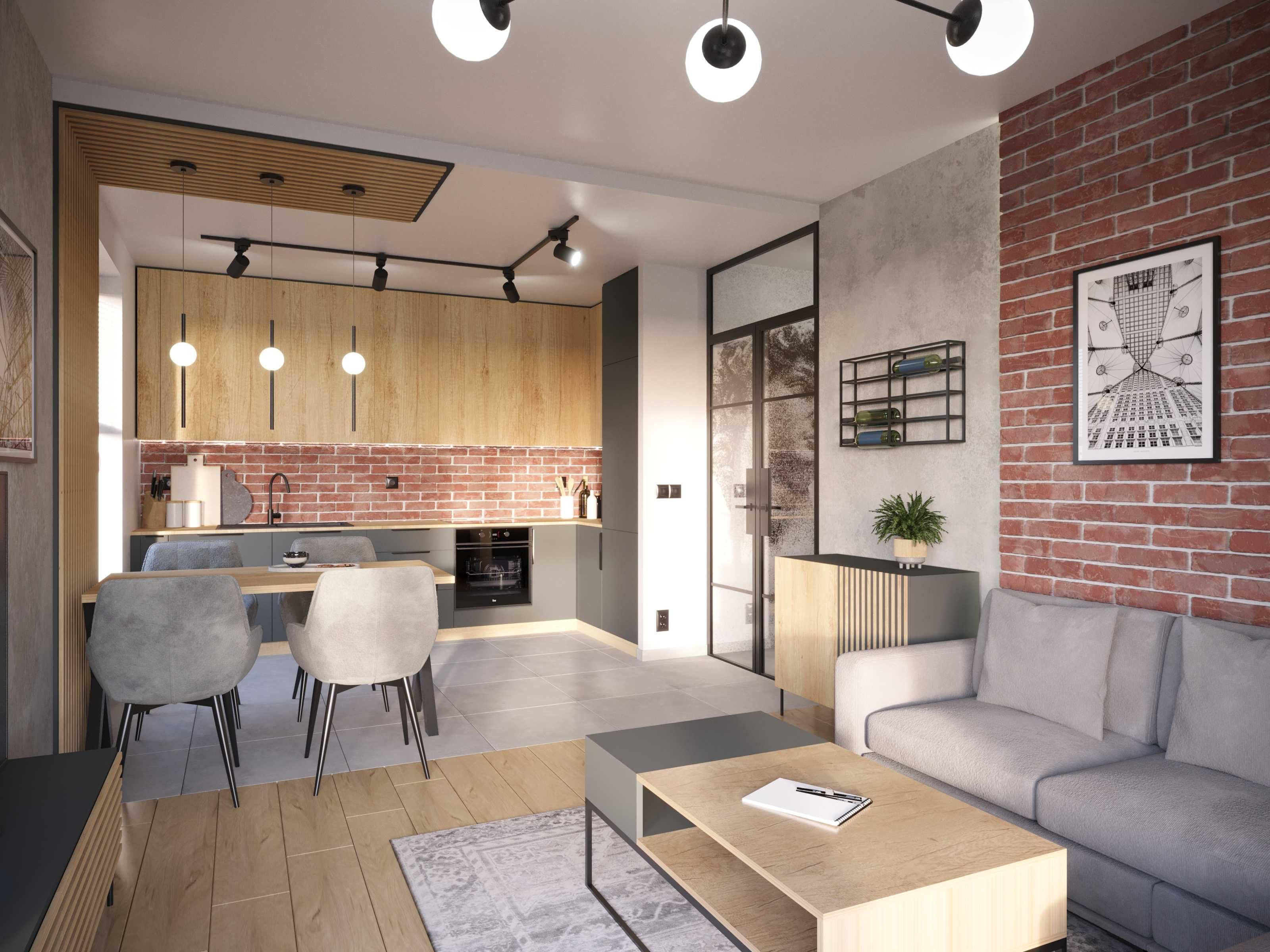 Projektowanie wnętrz, wizualizacje 3D, współpraca również online -20%